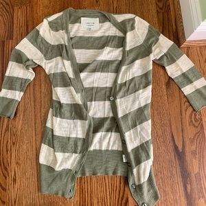 Strip button cardigan